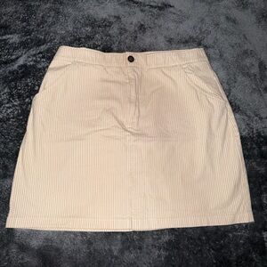 Hollister Beige Pinstripe Skirt